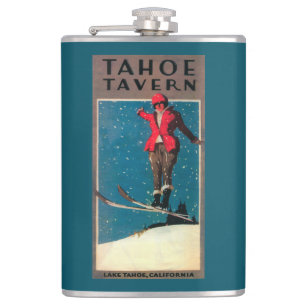 Tahoe Tavern Promo Poster Hip Flask