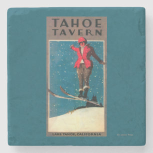 Tahoe Tavern Promo Poster Stone Coaster
