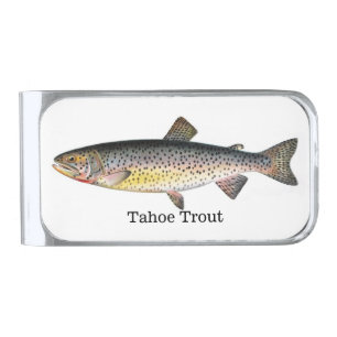 Tahoe Trout Fish Silver Finish Money Clip