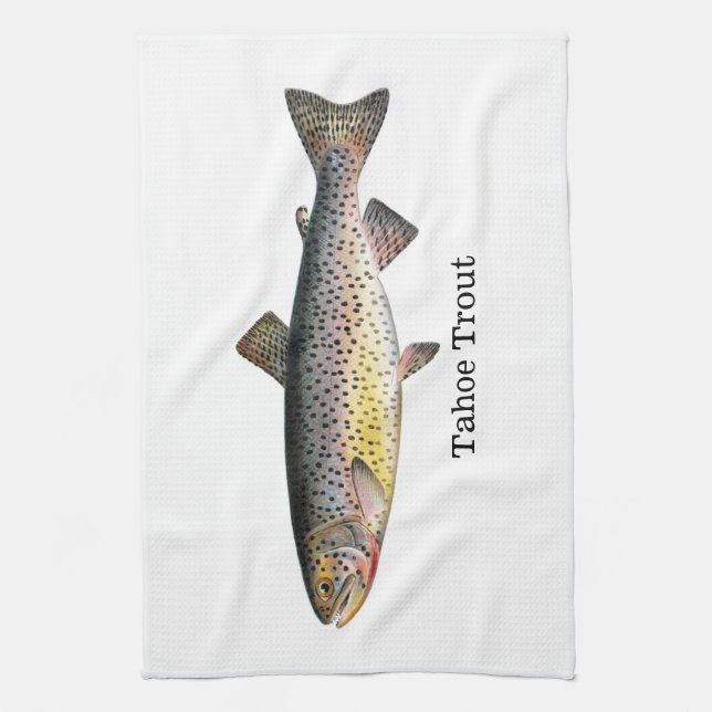 Tahoe Trout Fish Towel (Vertical)