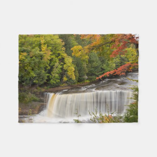 Tahquamenon Falls in Fall Fleece Blanket
