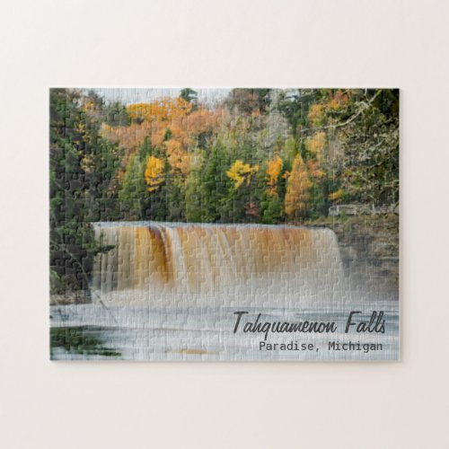 Tahquamenon Falls Michigan Waterfall Up North Jigsaw Puzzle