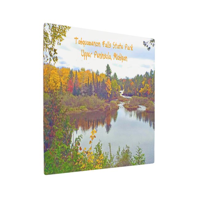 Tahquamenon Falls State Park Metal Wall Art (Angled)