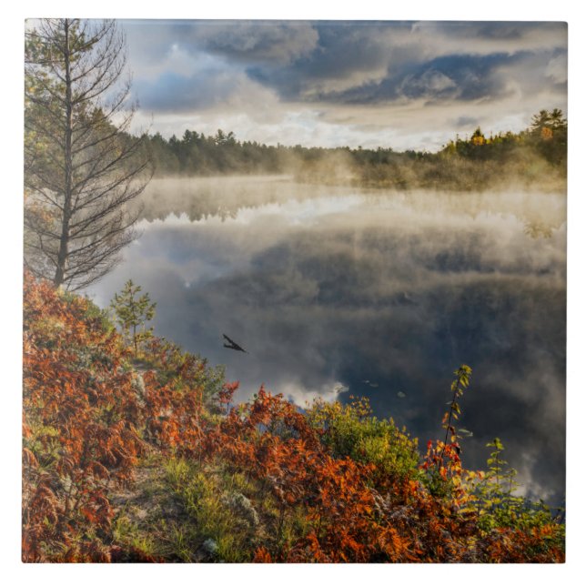 Tahquamenon River Sunrise | Paradise, Michigan Ceramic Tile (Front)