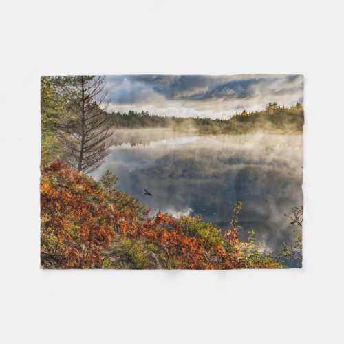 Tahquamenon River Sunrise  Paradise Michigan Fleece Blanket