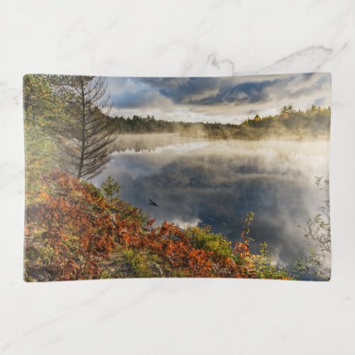 Tahquamenon River Sunrise  Paradise Michigan Trinket Tray