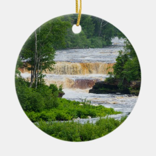 Tahquamenon The Lower Falls Ceramic Ornament