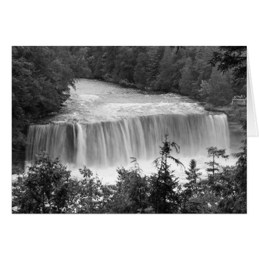 Tahquamenon Upper Falls Grayscale Cards (Front Horizontal)