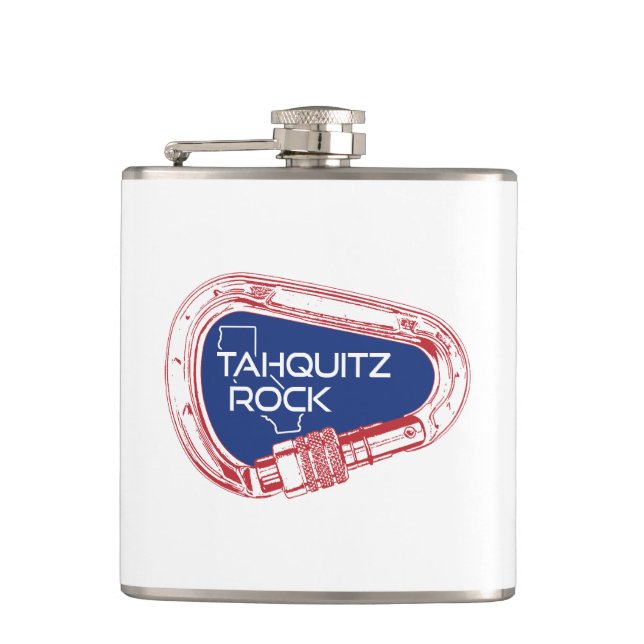 Tahquitz Rock California Climbing Carabiner Flask (Front)