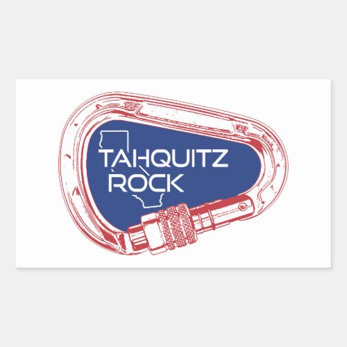 Tahquitz Rock California Climbing Carabiner Rectangular Sticker