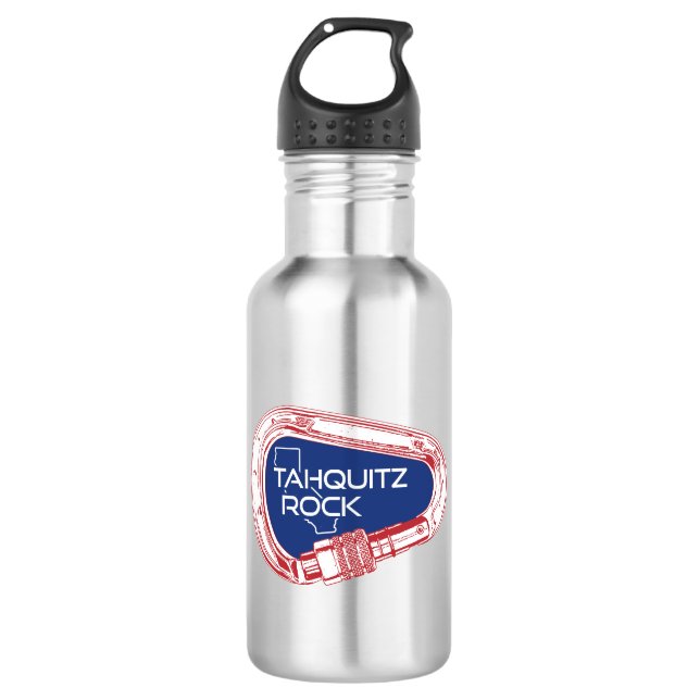 Tahquitz Rock California Climbing Carabiner Stainless Steel Water Bottle (Front)