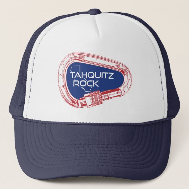Tahquitz Rock California Climbing Carabiner Trucker Hat (Front)