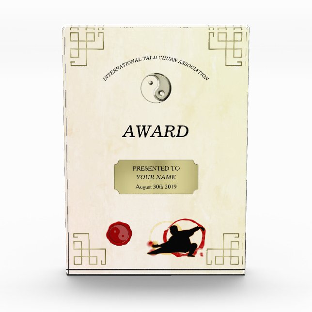 Tai Chi Acrylic Award (Front)
