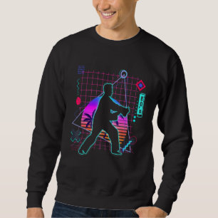 Tai Chi Aesthetic Vaporwave 80s Style Tai Chi Mart Sweatshirt