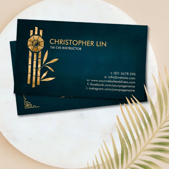 Tai - Chi Bagua / Pakua and Lucky bamboo Business Card (Creator Uploaded)