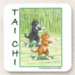 Tai Chi Cat Coaster at Zazzle