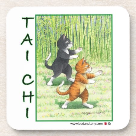 Tai Chi Cat Coaster