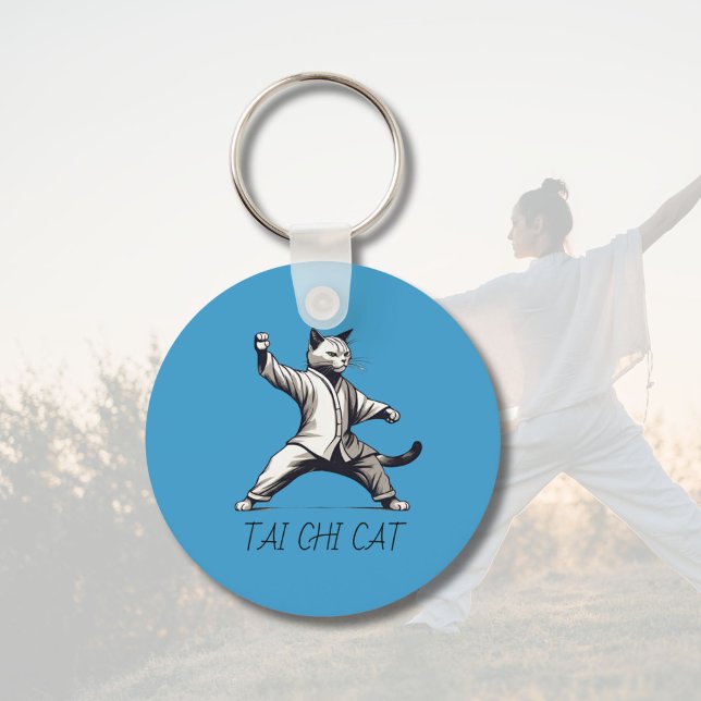 Tai chi cat Qigong marshal arts gift self defense Keychain (Creator Uploaded)