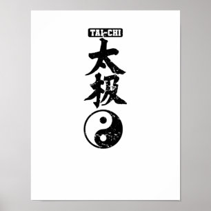 Tai-Chi chinesische Schriftzeichen Yin Yang Poster