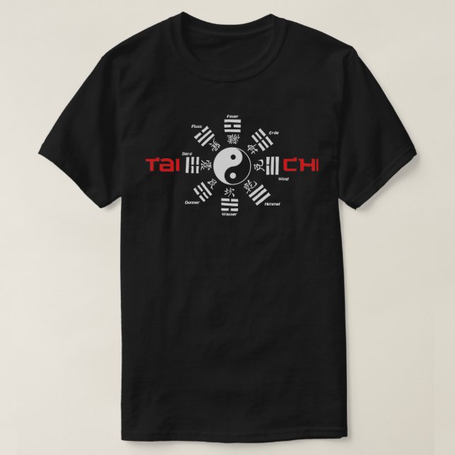 Tai Chi Circle and Yin Yang Symbol T-Shirt (Design Front)