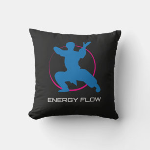 Tai Chi Energy Flow Martial Arts Throw Pillow