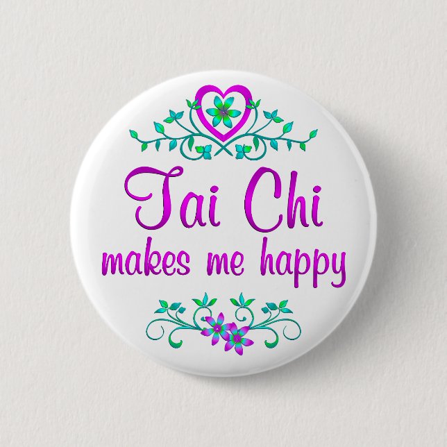 Tai Chi Happy Button (Front)