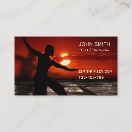 Tai Chi Instructor Martial Arts Business Card