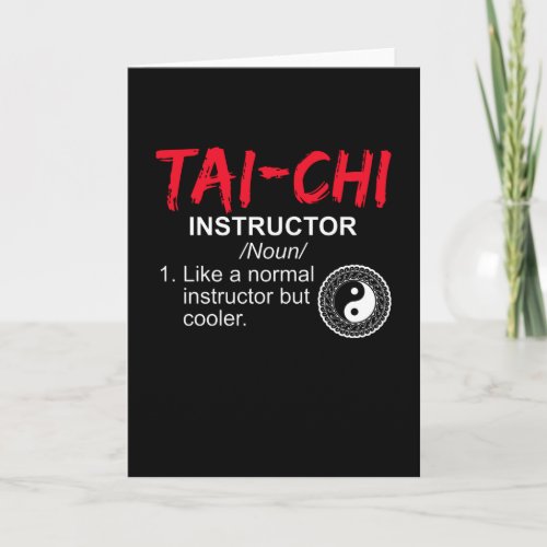 Tai Chi Instructor Tai Chi Fighter Card