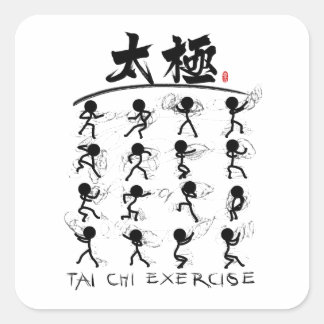 Tai Chi kung fu(功夫) Square Sticker