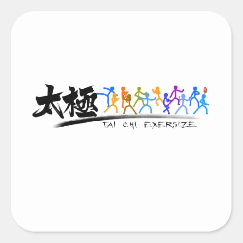Tai Chi kung fu功夫  Square Sticker