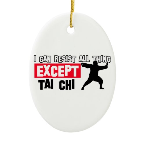 Tai chi martial design ceramic ornament