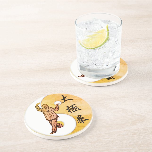 Tai Chi Sandstone Coaster (Side)