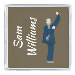 Tai Chi Silver Finish Lapel Pin