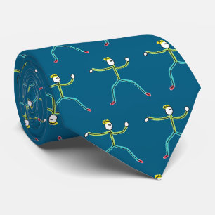 Tai Chi Stickman Neck Tie