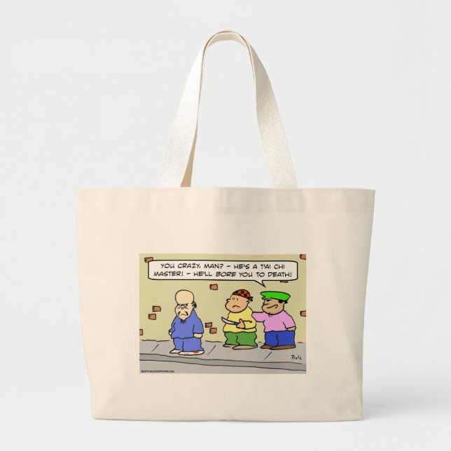 tai chi t'ai bore death martial arts large tote bag (Front)