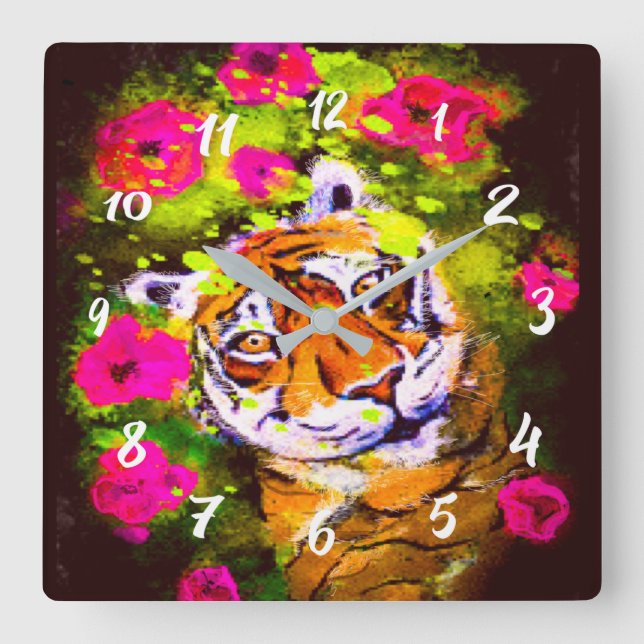 Tai Chi Tiger Let’s Party Large Clock (Front)