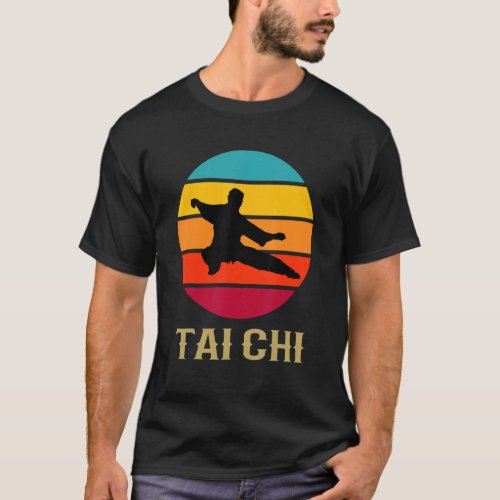 Tai Chi Vintage Sunset Internal Chinese Martial Ar T_Shirt