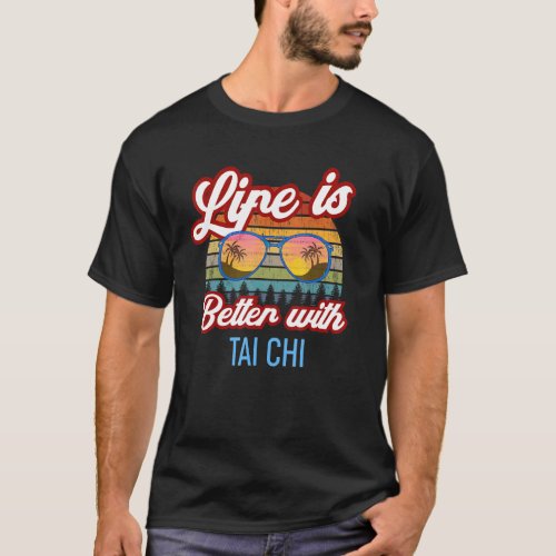 Tai Chi Vintage Sunset Tai Chi Teacher Beginner T_Shirt