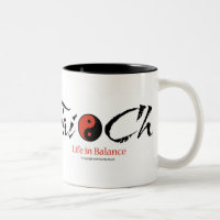 Tai Chi Yin/Yang 'Life In Balance' Two Tone Mug