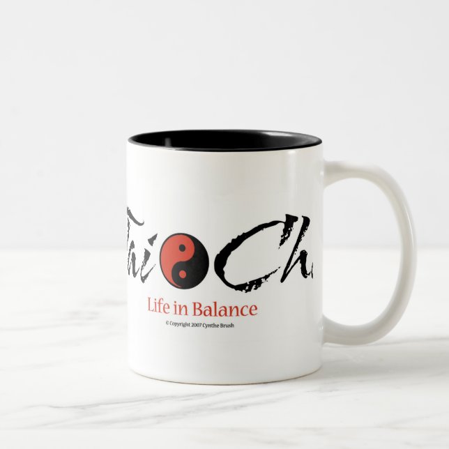 Tai Chi Yin/Yang 'Life In Balance' Two Tone Mug (Right)
