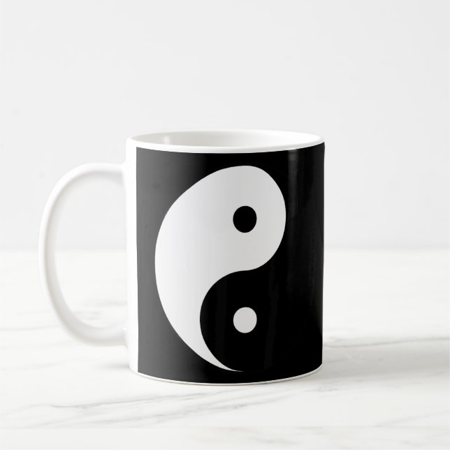 Tai Chi Yin Yang Symbol Hippie Peace Balance Philo Coffee Mug (Left)