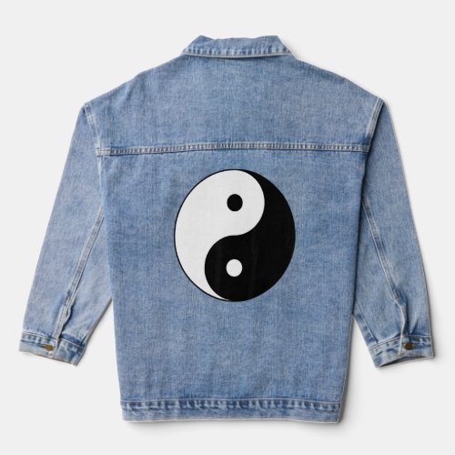 Tai Chi Yin Yang Symbol Hippie Peace Balance Philo Denim Jacket