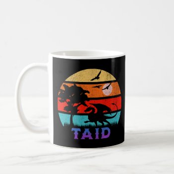 Taid Retro Sunset Dragon Grandfather Coffee Mug by HolidayBug at Zazzle