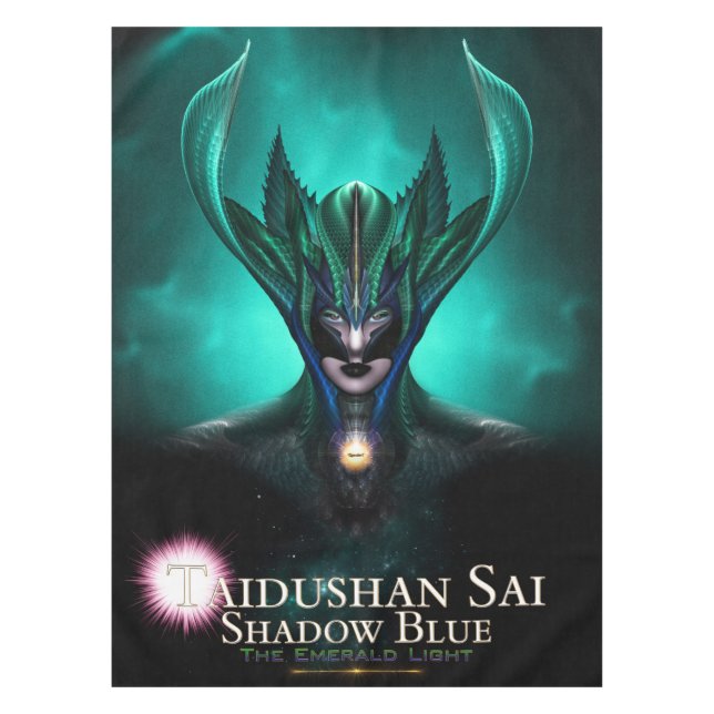 Taidushan Sai Shadow Blue Emerald Light Tablecloth (Front)