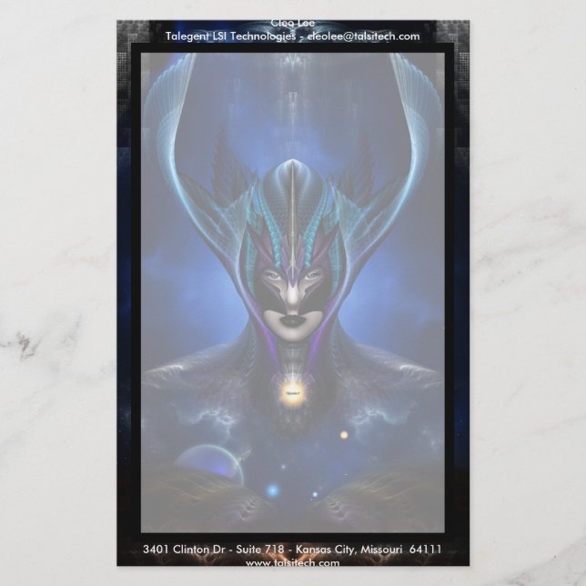 Taidushan Sai Shadow Blue Stationery (Front)
