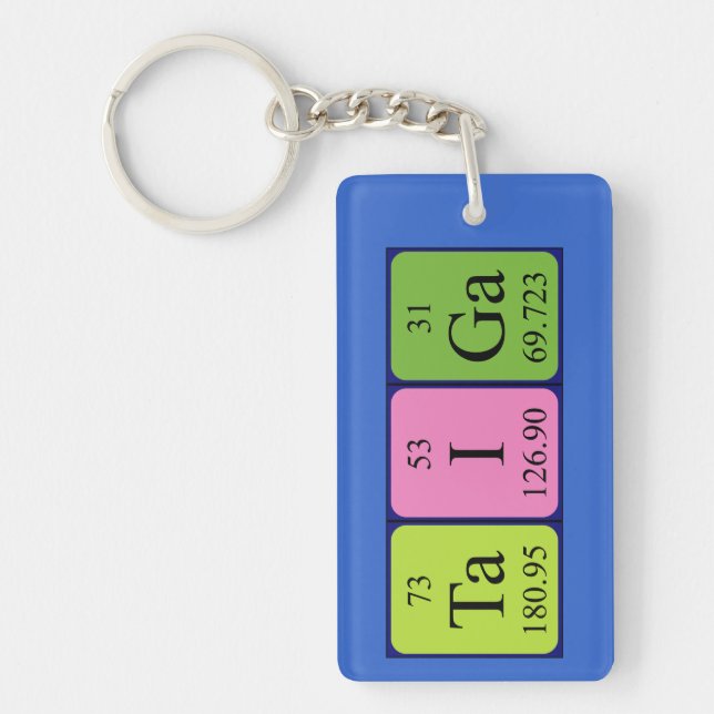 Taiga periodic table name keyring (Front)