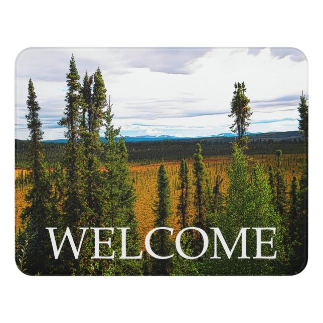 Taiga Summer - Welcome Door Sign (Contemporary Front)