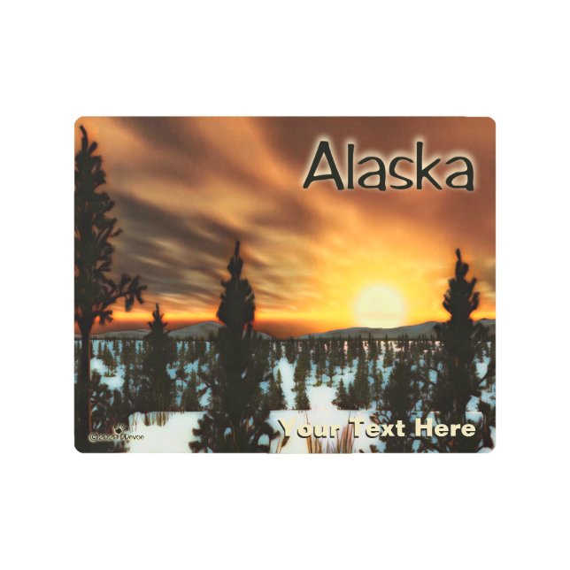 Taiga Sun - Alaska Metal Print (Front)