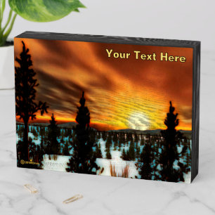 Taiga Sun Wooden Box Sign
