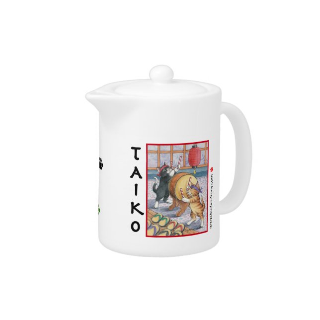 Taiko Cats Teapot (Right)